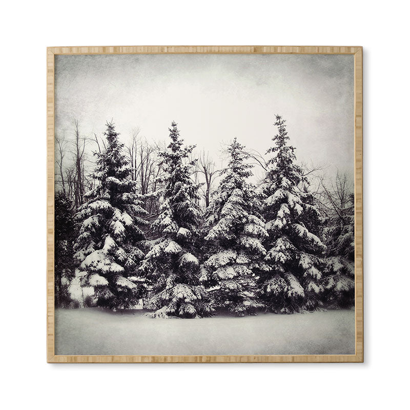 Chelsea Victoria Snow and Pines Framed Wall Art