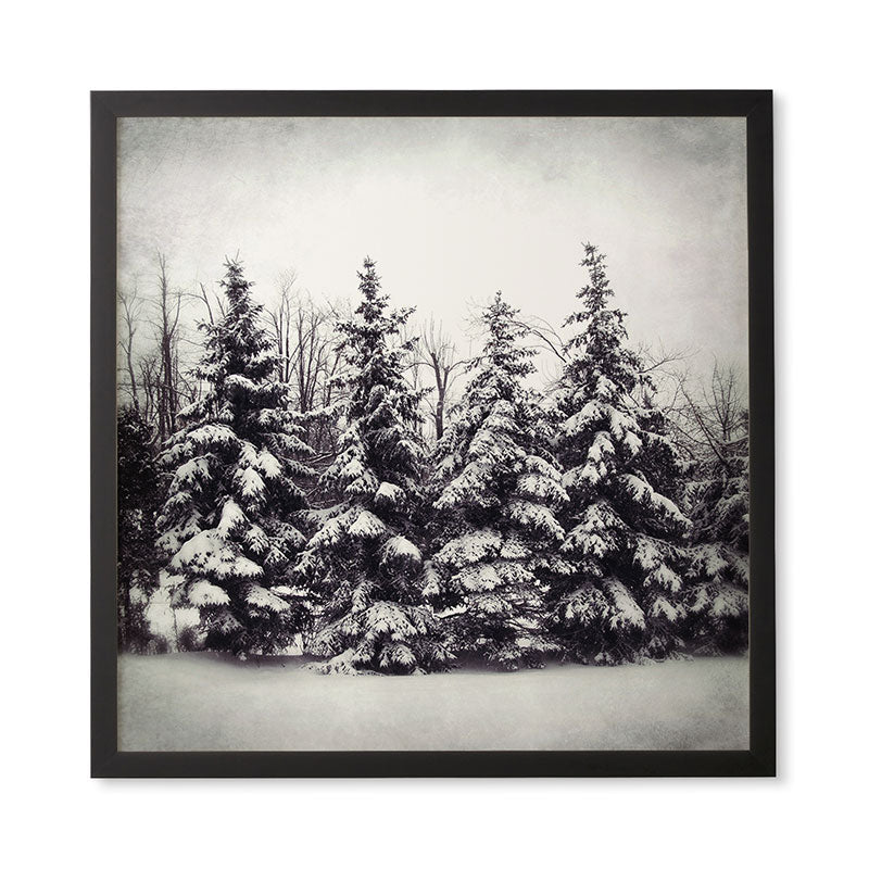 Chelsea Victoria Snow and Pines Framed Wall Art