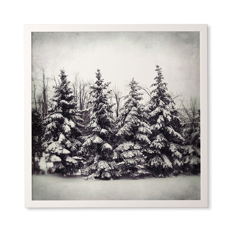 Chelsea Victoria Snow and Pines Framed Wall Art
