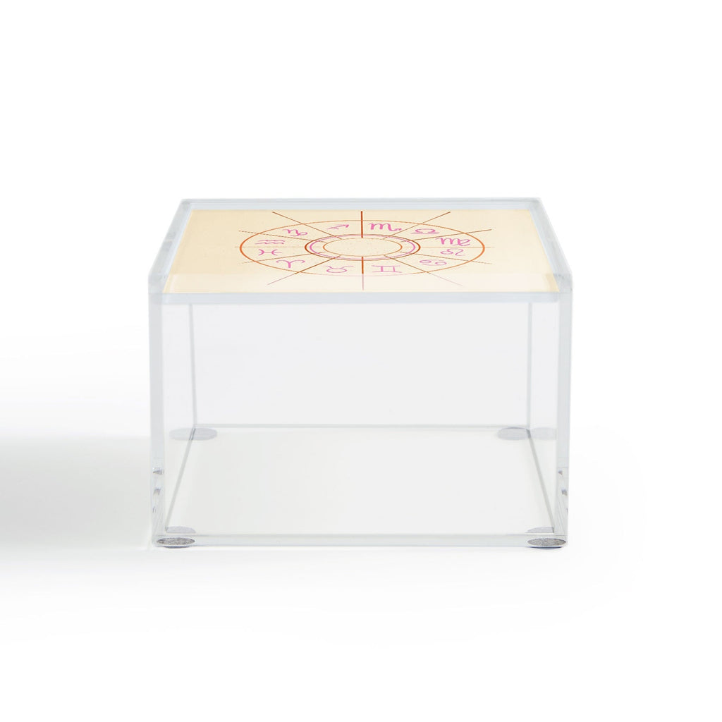 Little Om Zodiac Signs cream Acrylic Box