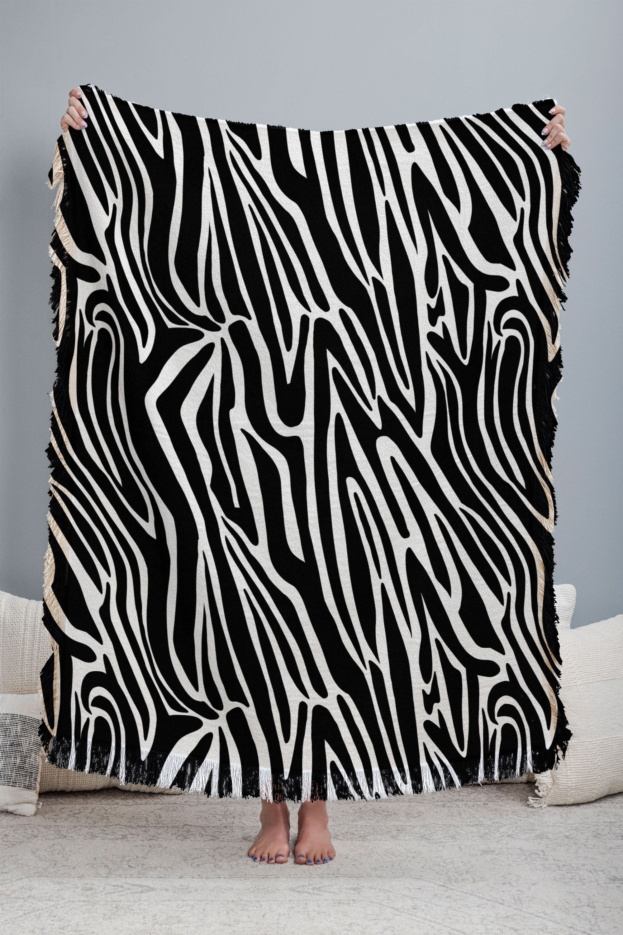 Jennifer Labre Wild Zebra Throw Blanket