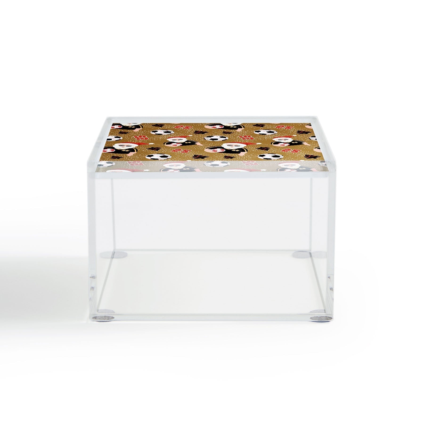Design by Spark Sporty Soccer Santa Holiday Acrylic Box