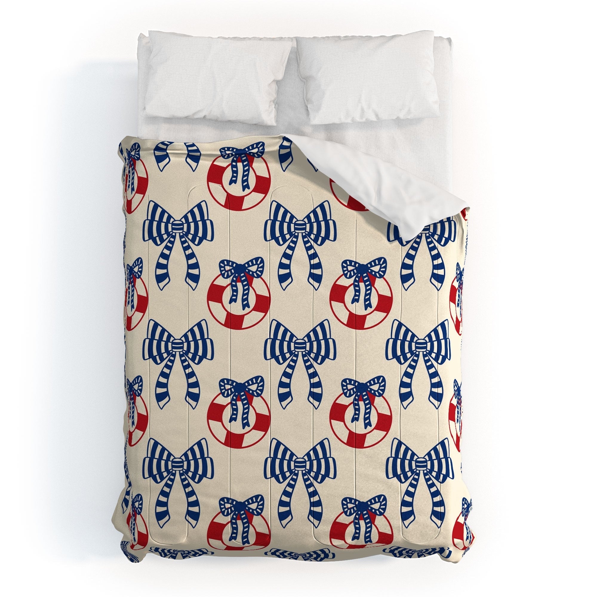 Design by Spark Nautical Christmas Bows Comforter
