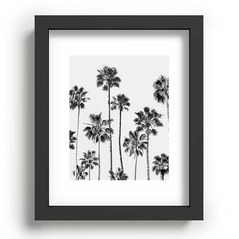 Gal Design Black And White Palms Recessed Framing Rectangle