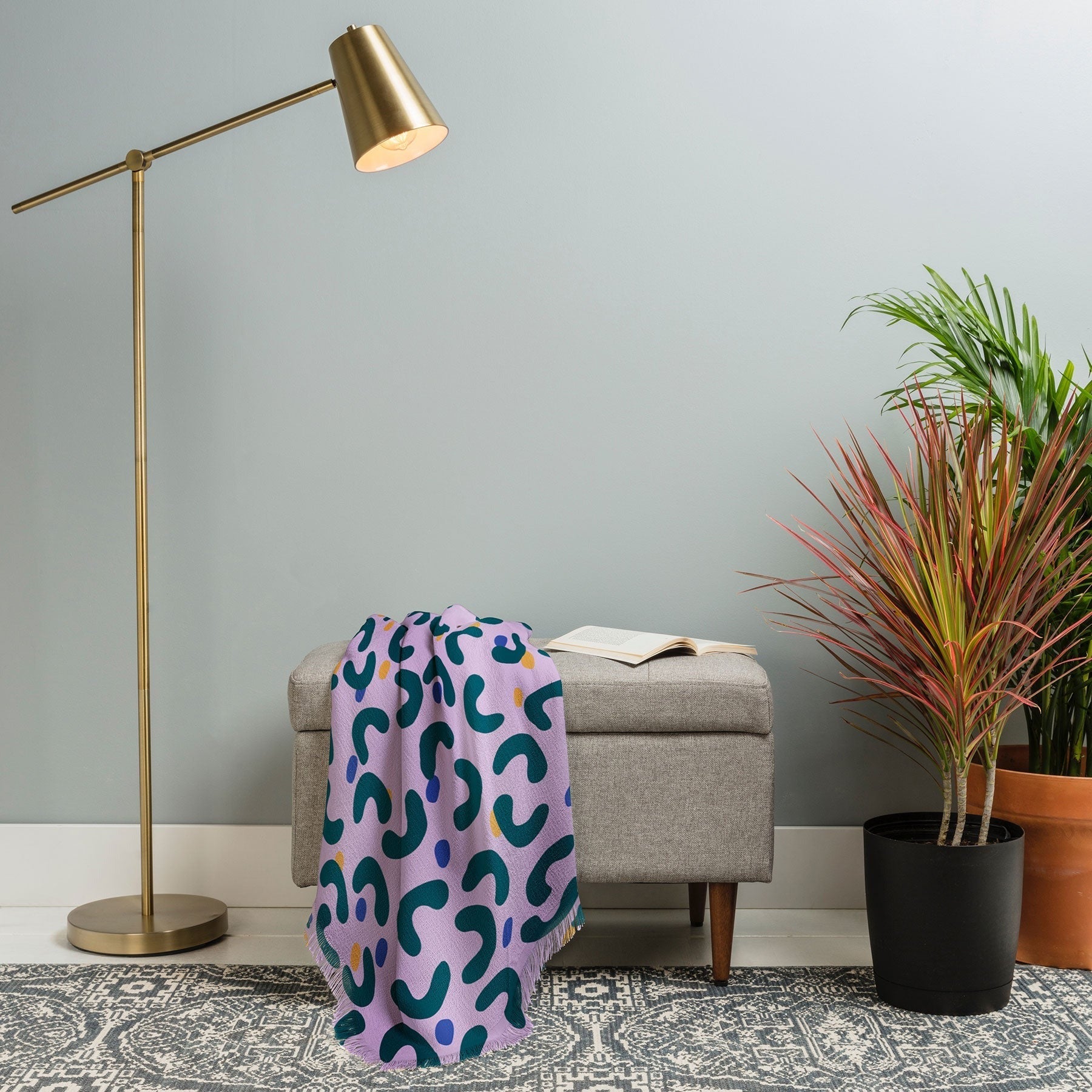 Camilla Foss Pebbles Mix Throw Blanket