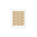 Jessica Molina Salute Gold Pattern on Cream Art Print