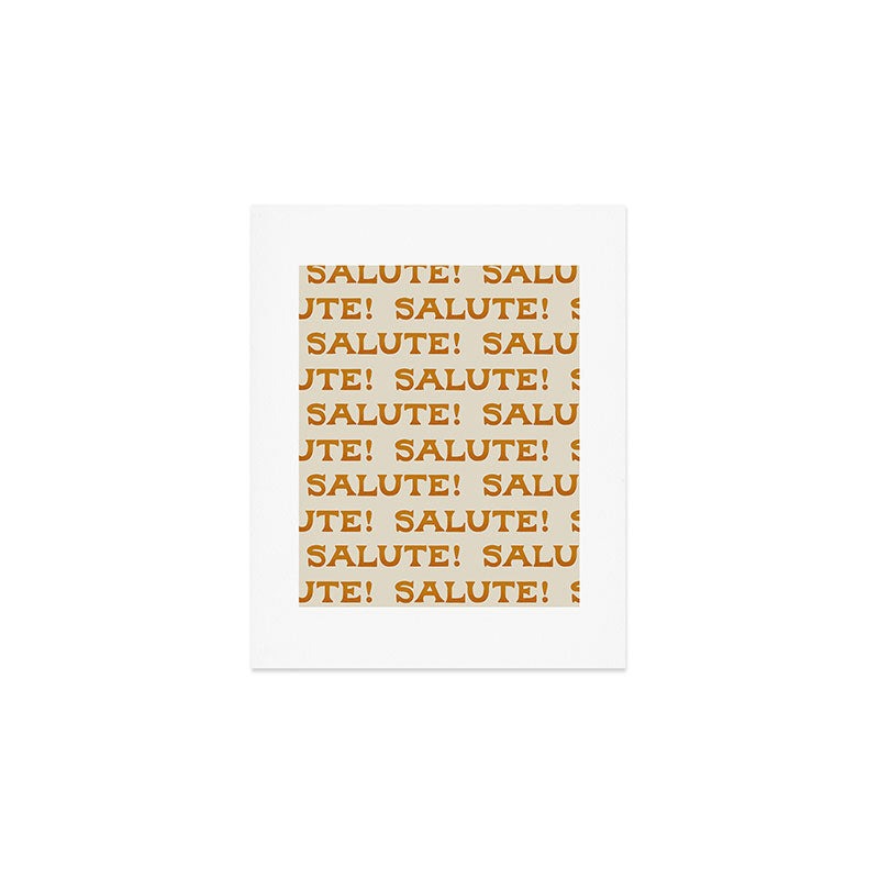 Jessica Molina Salute Gold Pattern on Cream Art Print
