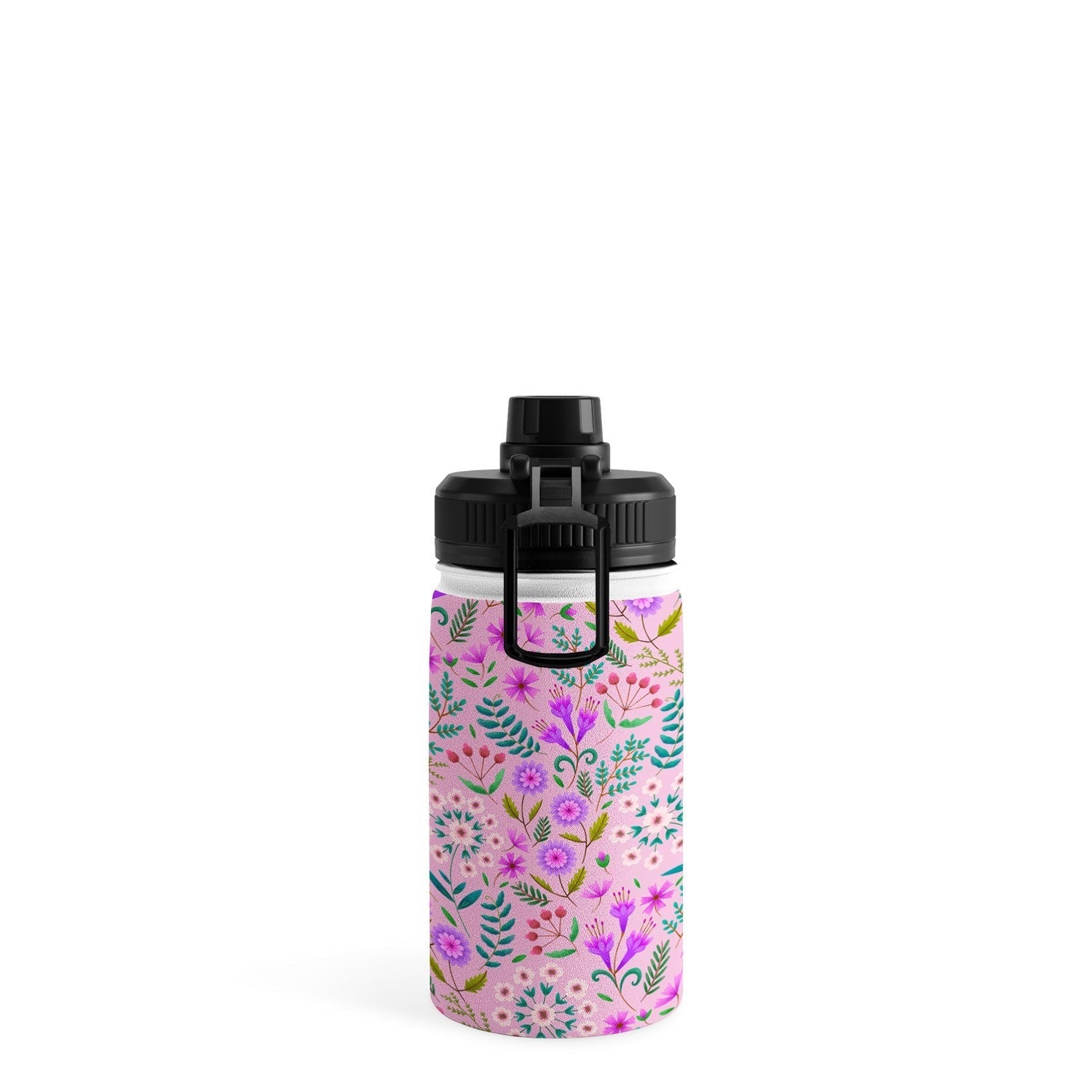 Pimlada Phuapradit Ditsy Purple Floral Half Drop Water Bottle