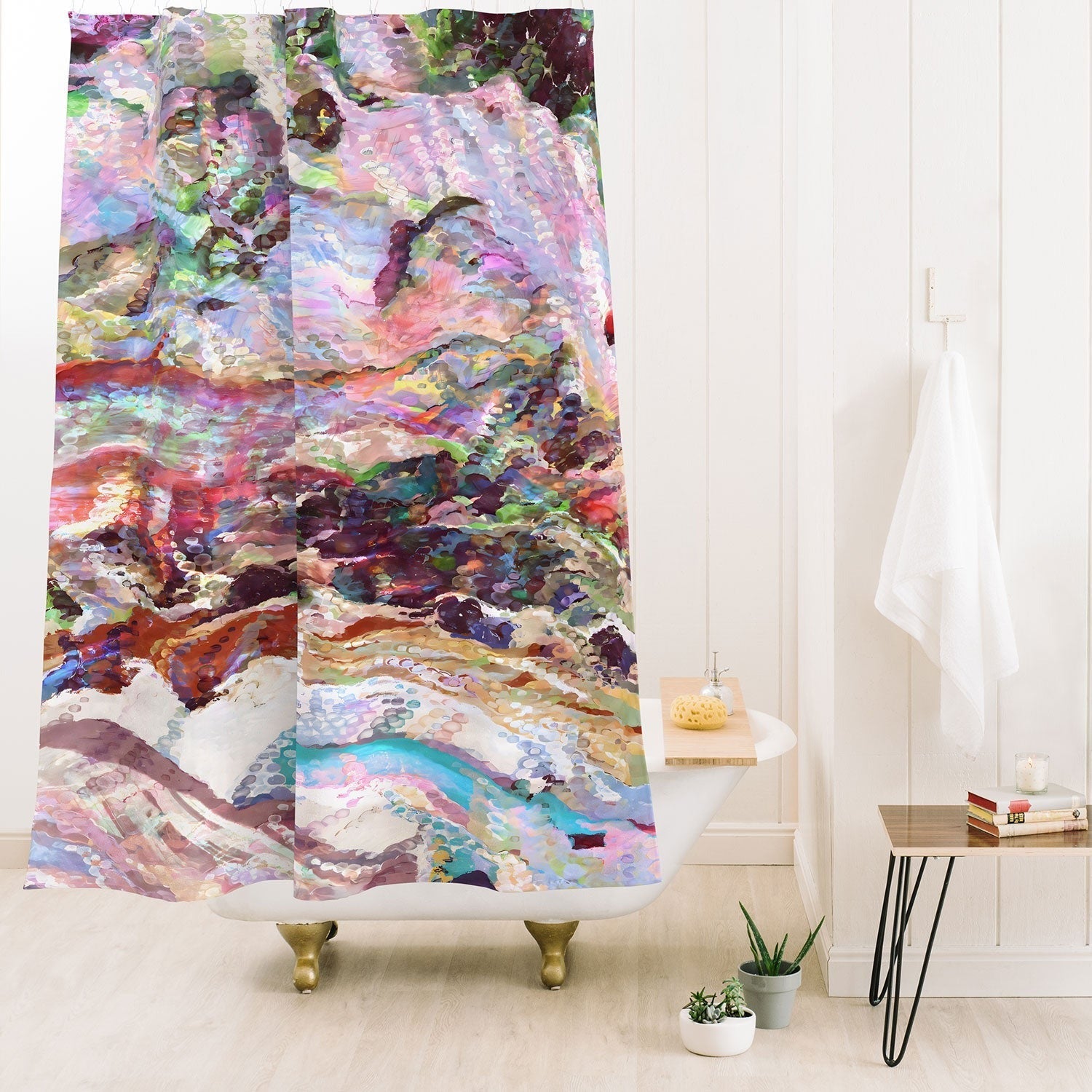83 Oranges Sequin Haze Shower Curtain