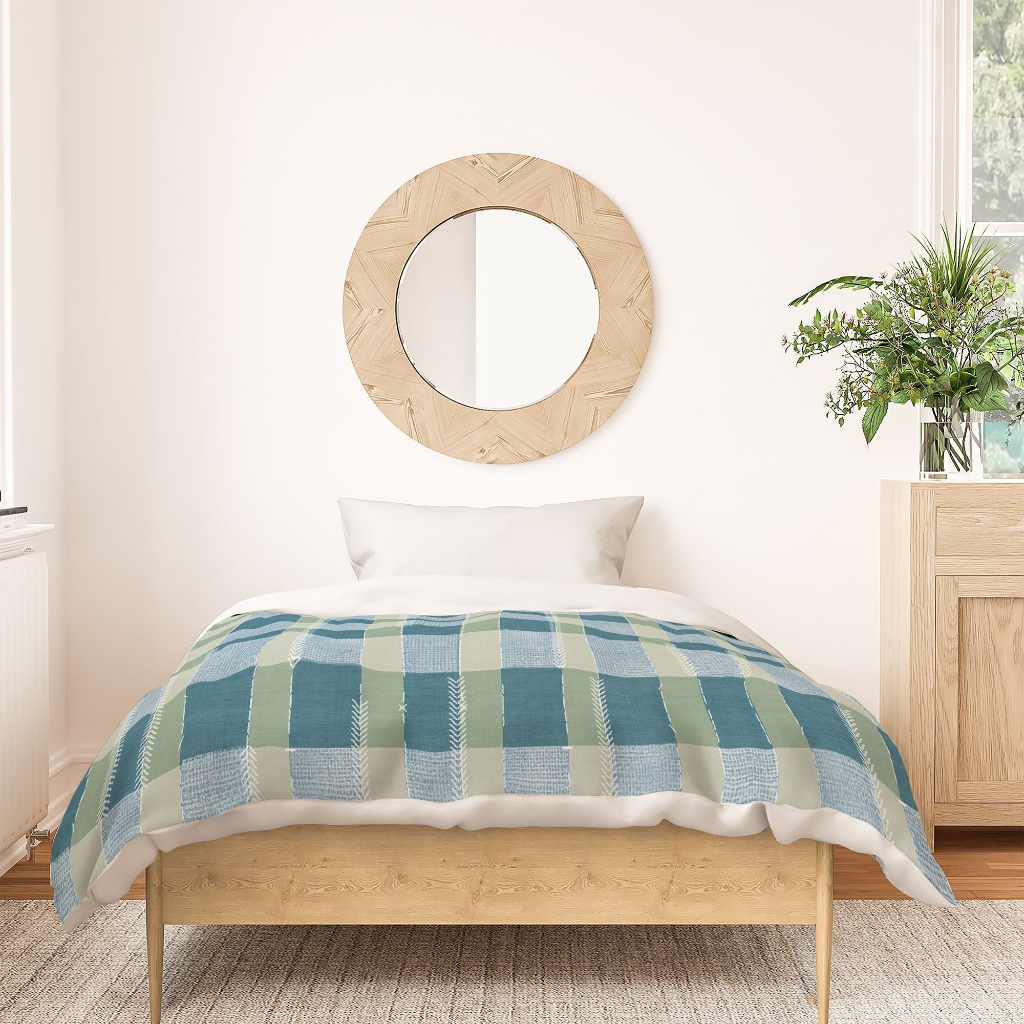Marta Barragan Camarasa Country Style Checks Duvet Cover