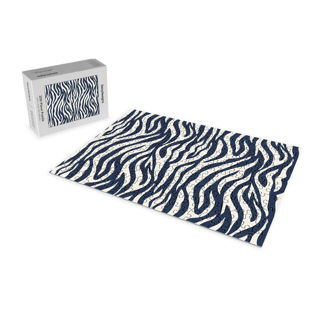 Avenie BR Navy Tiger Stripes Puzzle