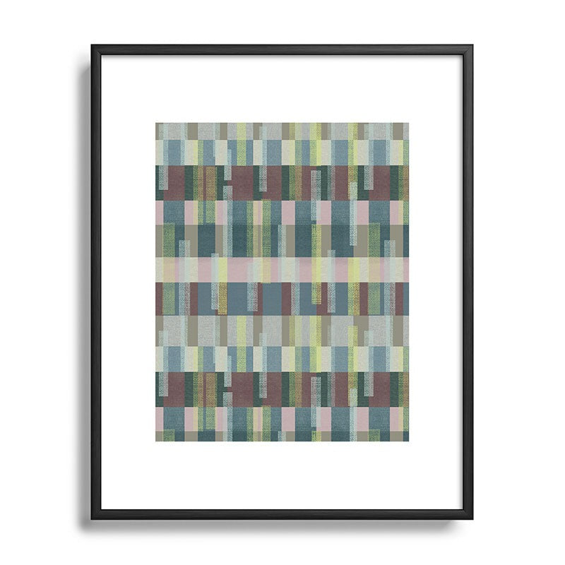 Marta Barragan Camarasa Dynamic Linear Blocks Metal Framed Art Print