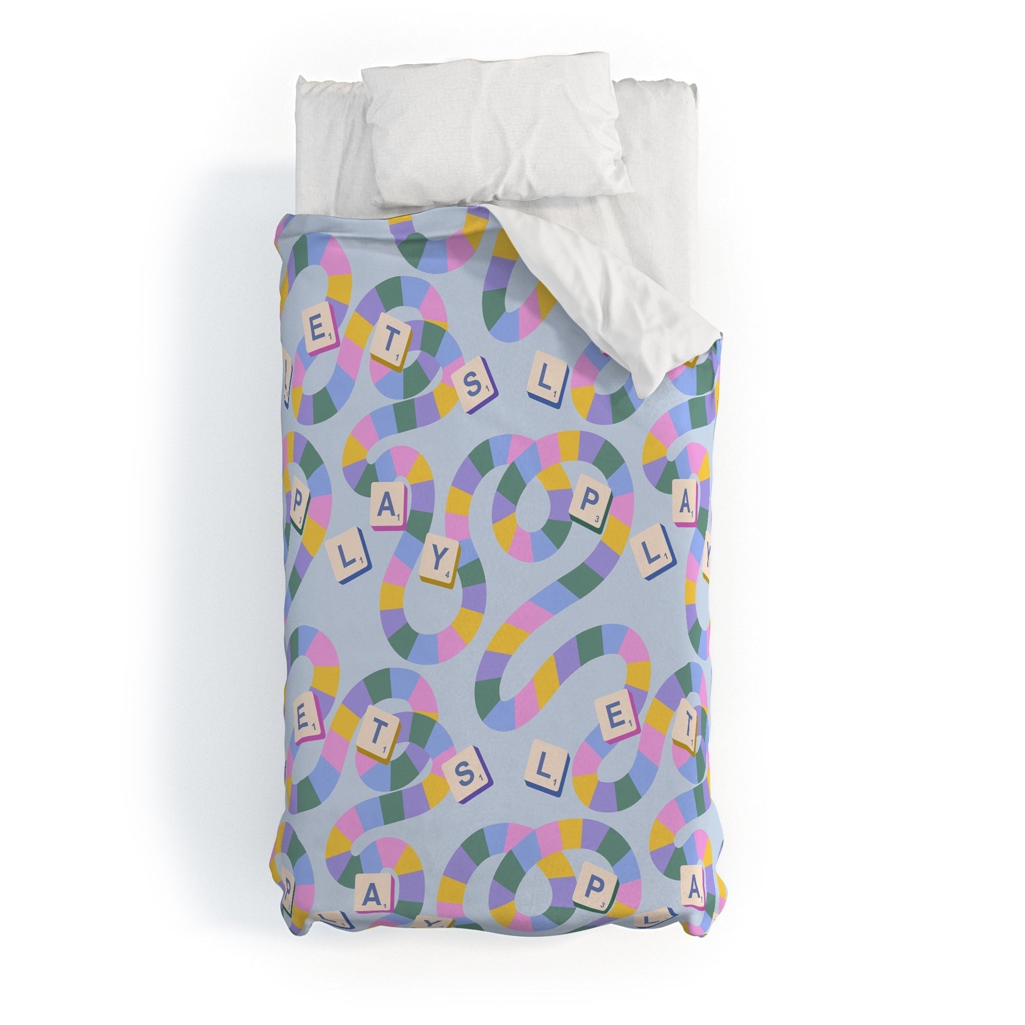 Design by Spark Scrabble Board Game Night Duvet Cover