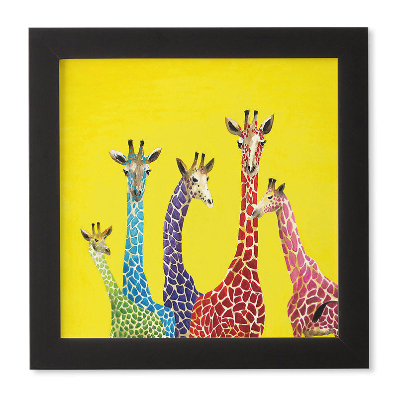 Clara Nilles Jellybean Giraffes Framed Wall Art