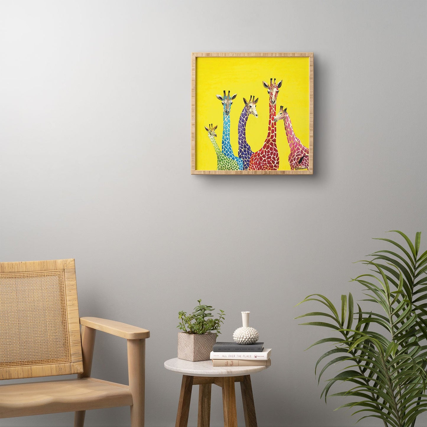 Clara Nilles Jellybean Giraffes Framed Wall Art
