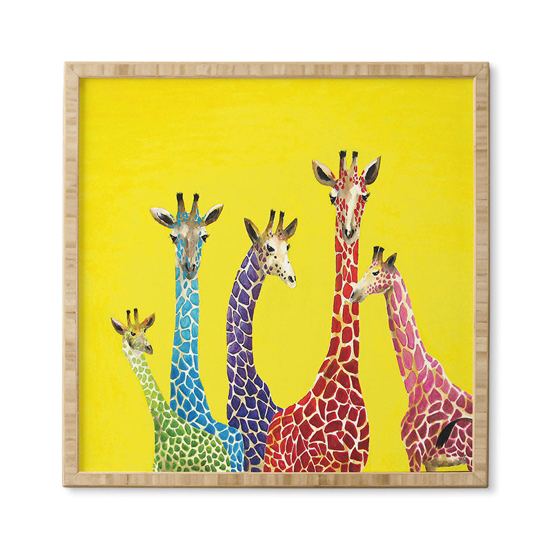 Clara Nilles Jellybean Giraffes Framed Wall Art
