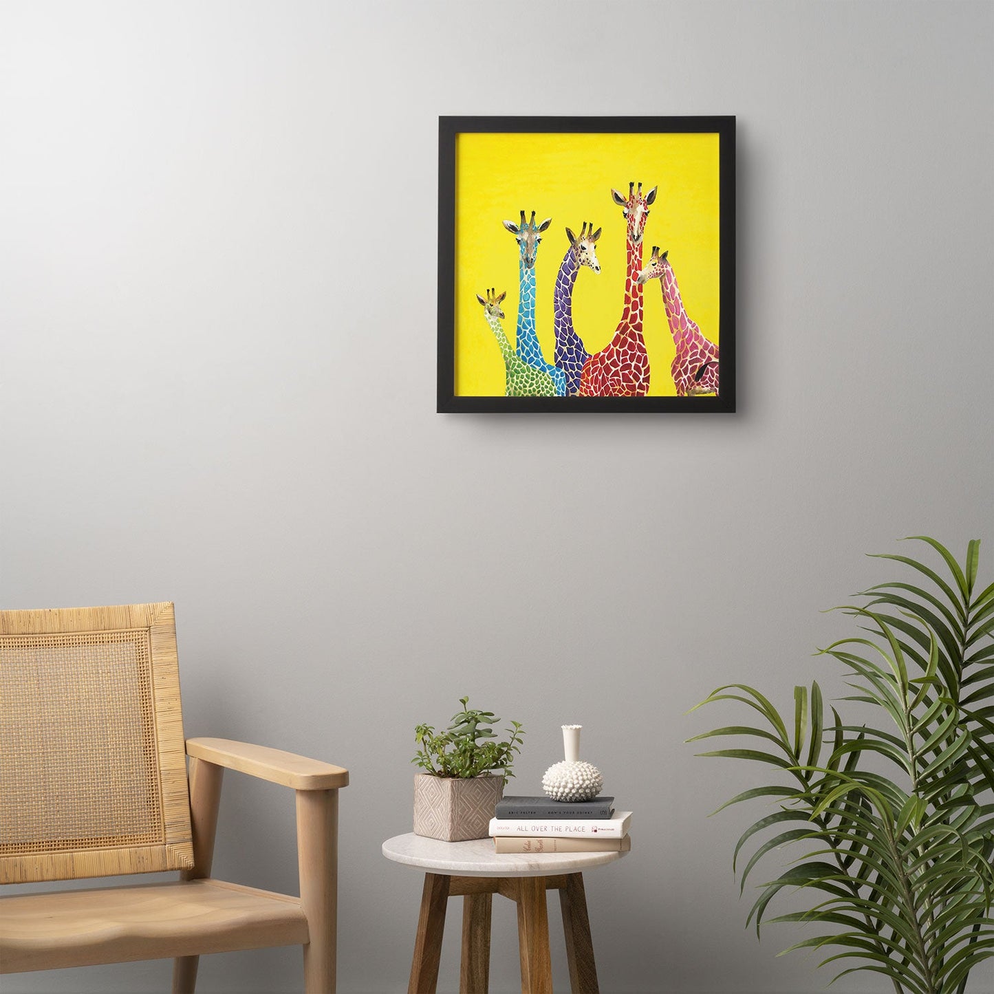 Clara Nilles Jellybean Giraffes Framed Wall Art