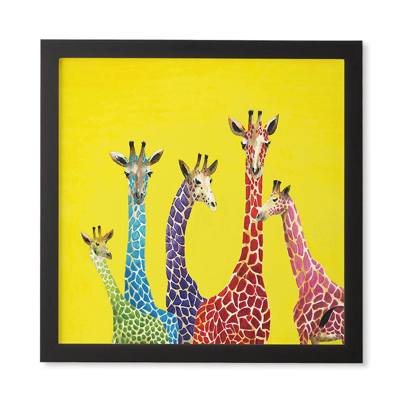 Clara Nilles Jellybean Giraffes Framed Wall Art