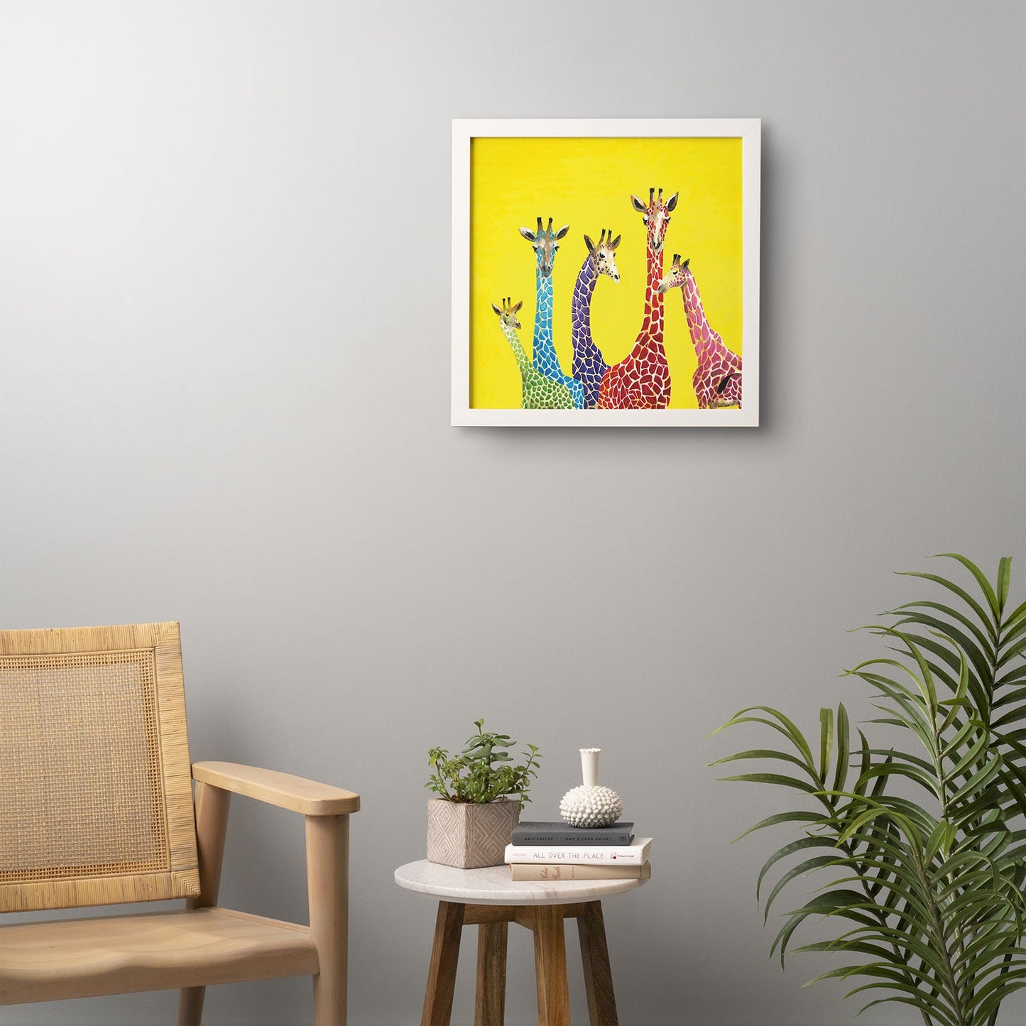 Clara Nilles Jellybean Giraffes Framed Wall Art