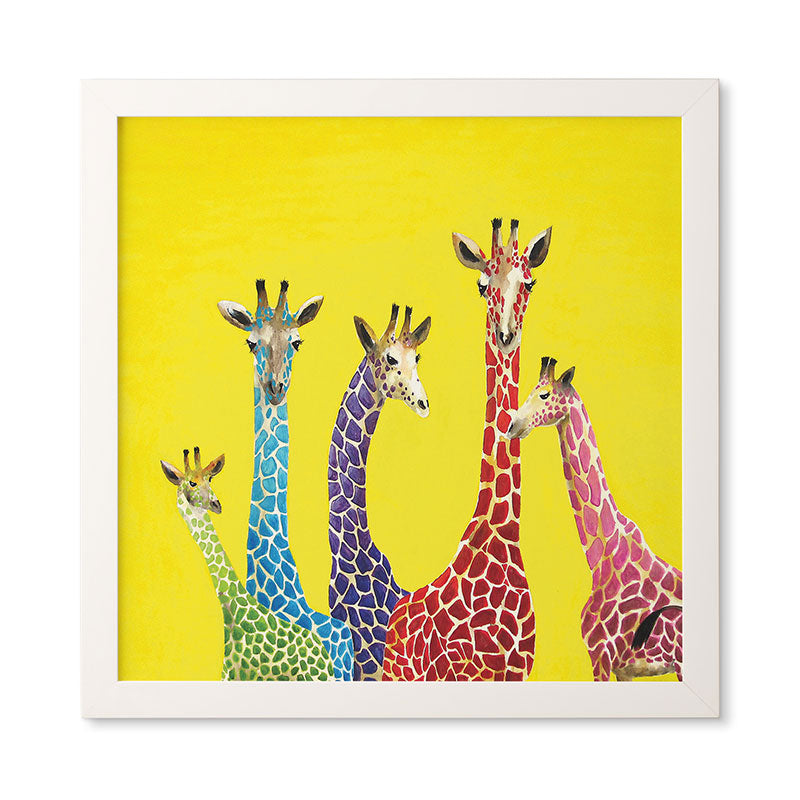 Clara Nilles Jellybean Giraffes Framed Wall Art