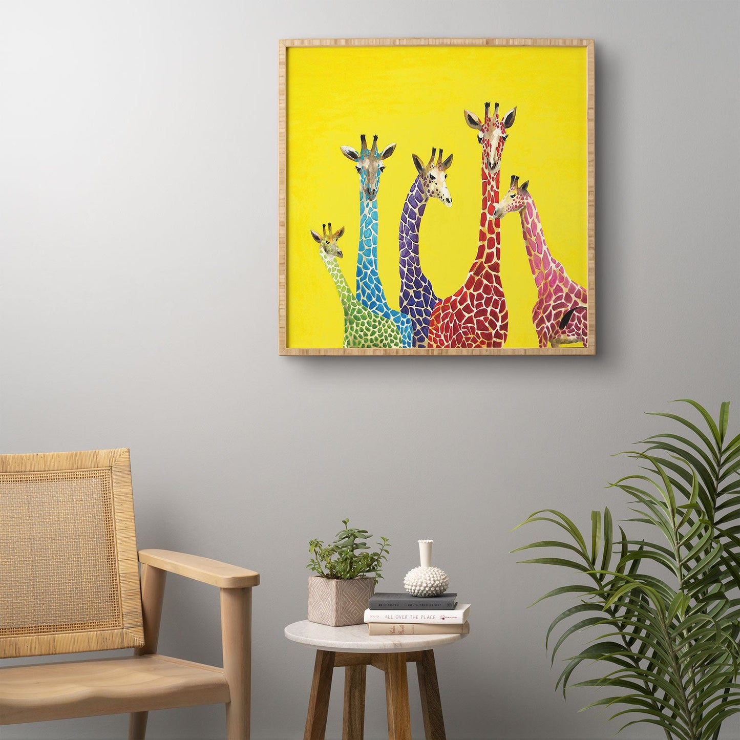 Clara Nilles Jellybean Giraffes Framed Wall Art