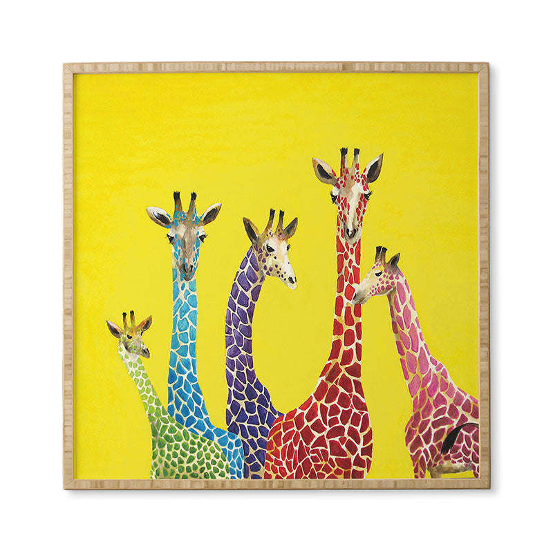 Clara Nilles Jellybean Giraffes Framed Wall Art