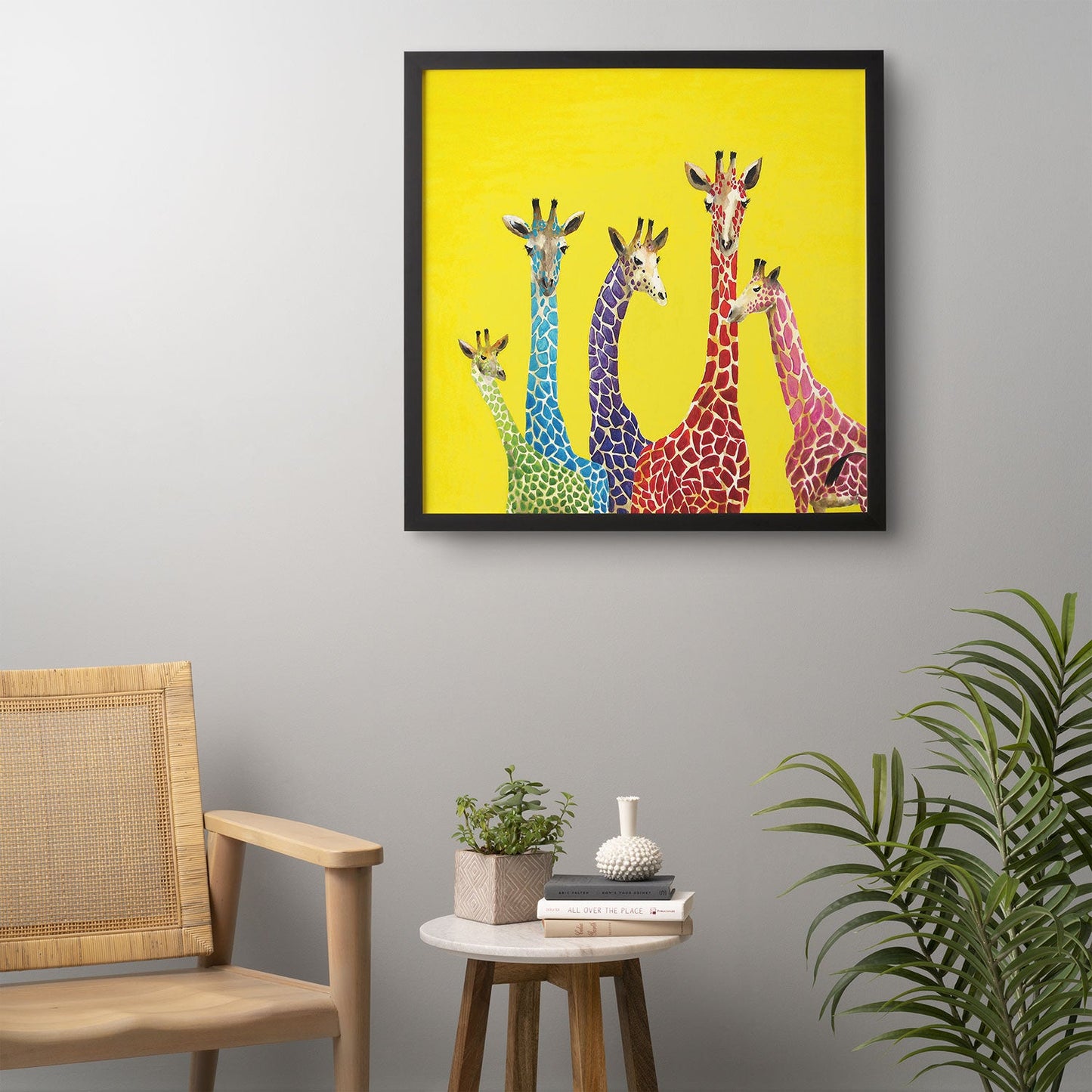 Clara Nilles Jellybean Giraffes Framed Wall Art