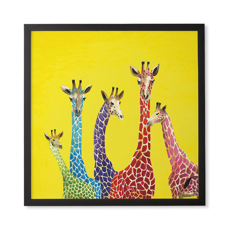 Clara Nilles Jellybean Giraffes Framed Wall Art