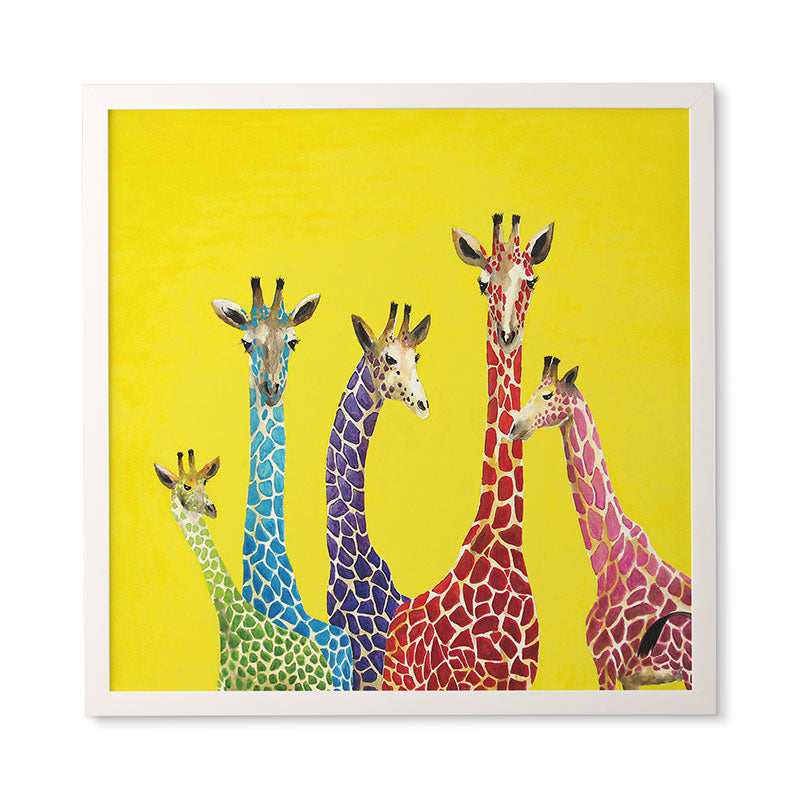 Clara Nilles Jellybean Giraffes Framed Wall Art