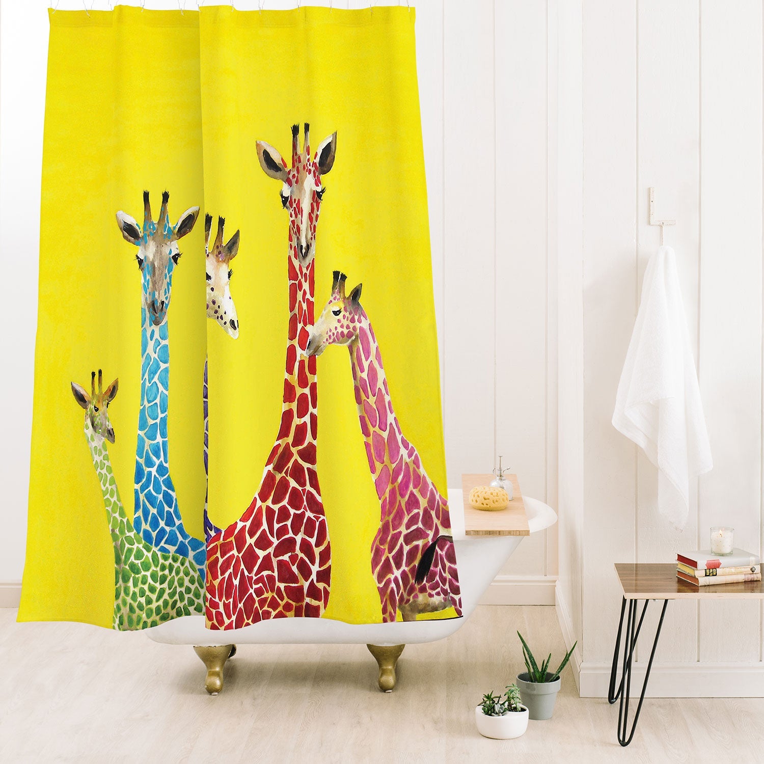 Clara Nilles Jellybean Giraffes Shower Curtain