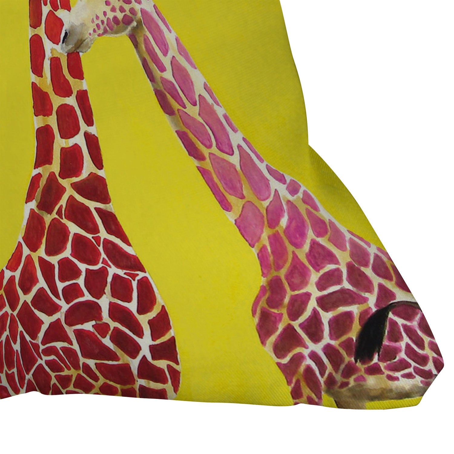 Clara Nilles Jellybean Giraffes Throw Pillow