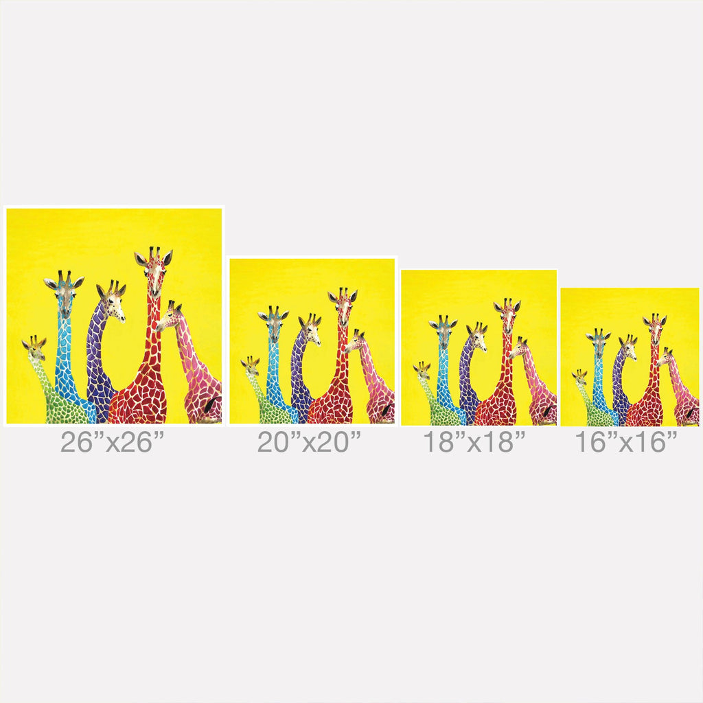 Clara Nilles Jellybean Giraffes Throw Pillow