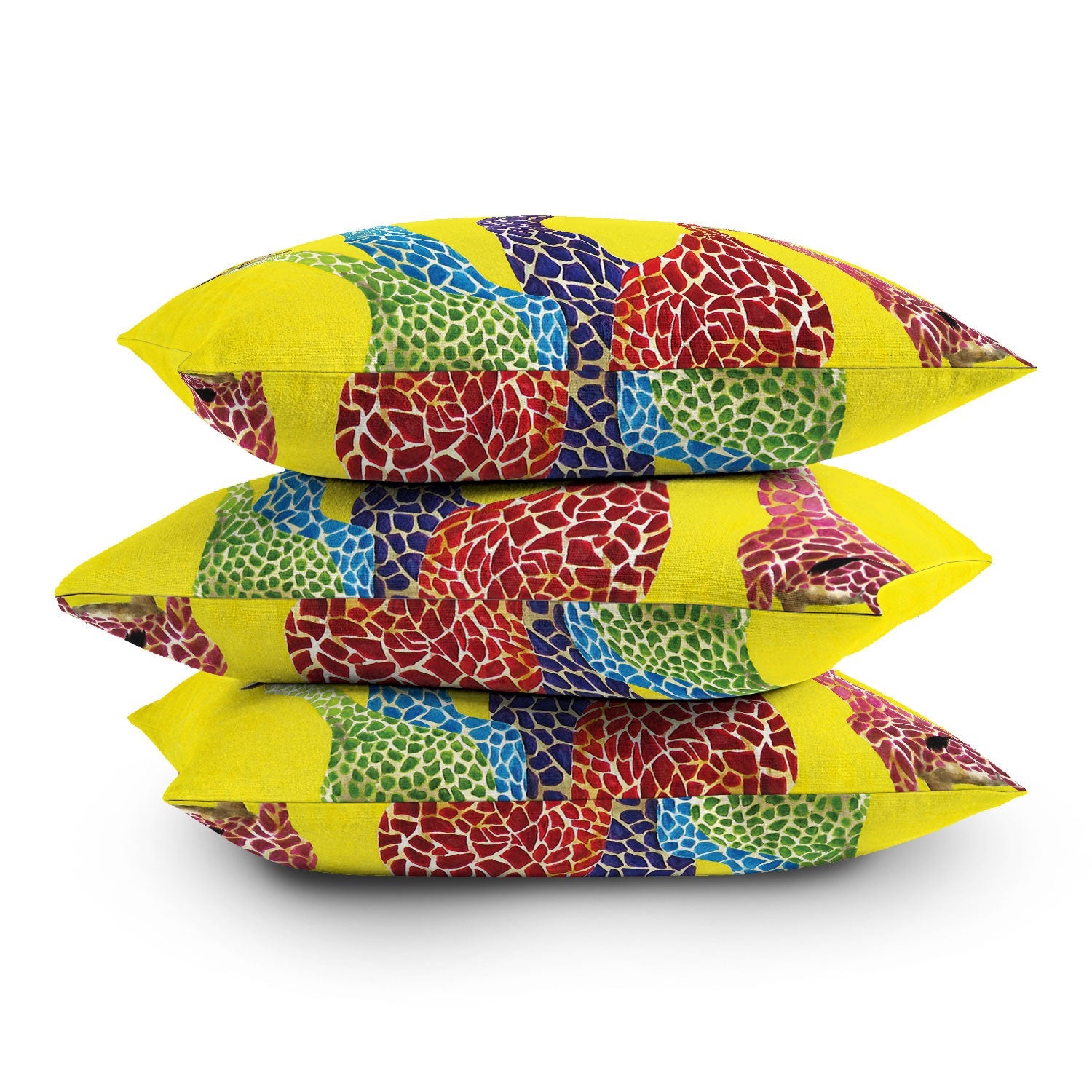 Clara Nilles Jellybean Giraffes Throw Pillow