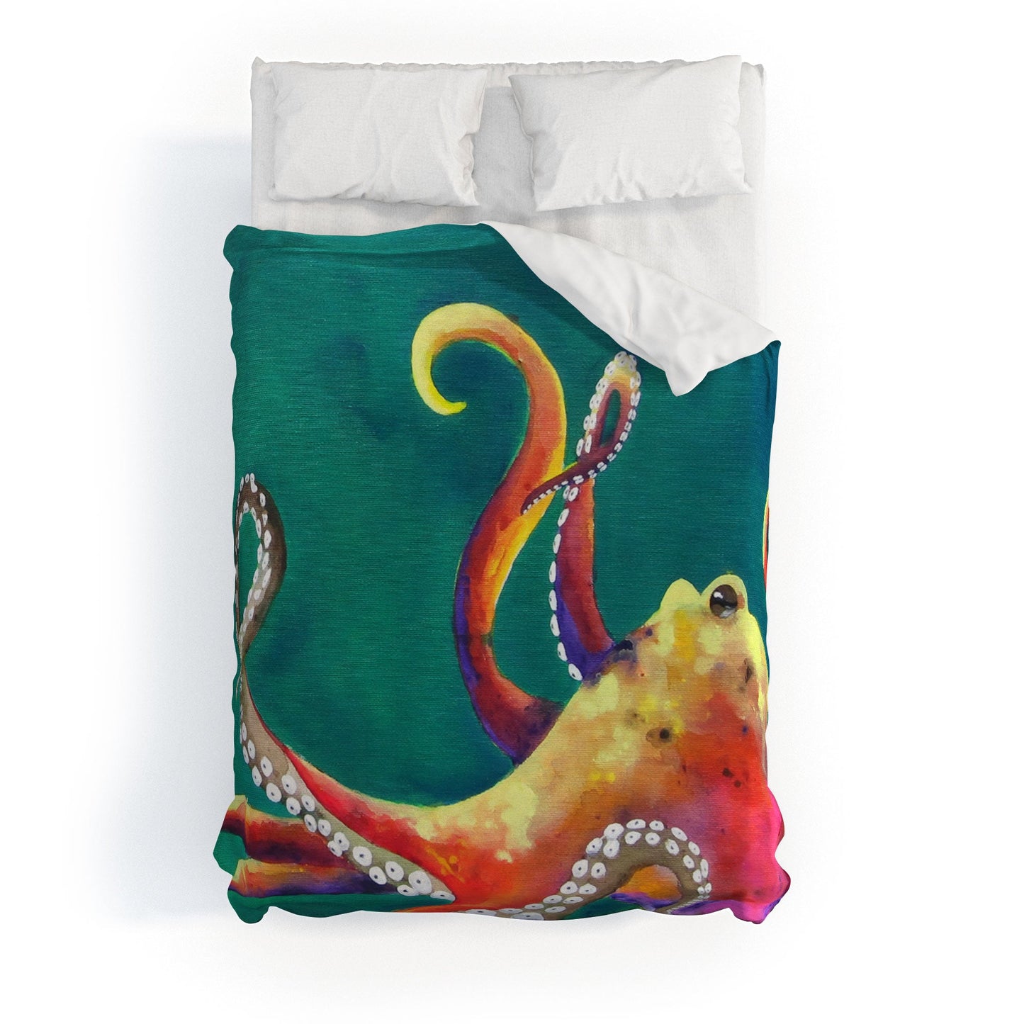Clara Nilles Mardi Gras Octopus Duvet Cover