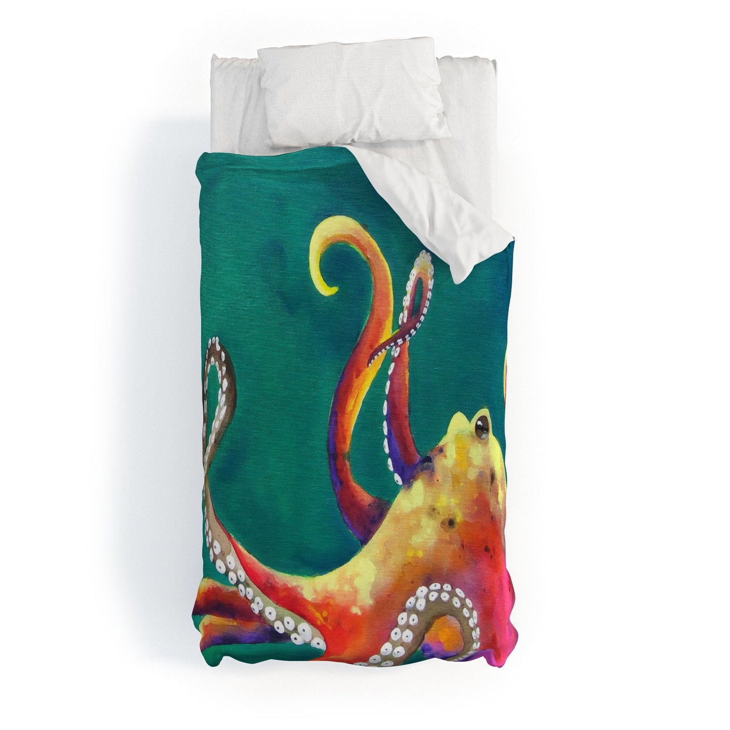 Clara Nilles Mardi Gras Octopus Duvet Cover
