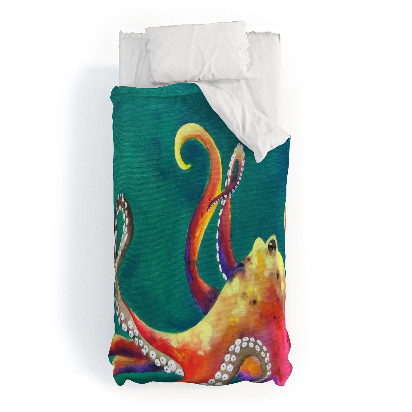 Clara Nilles Mardi Gras Octopus Duvet Cover