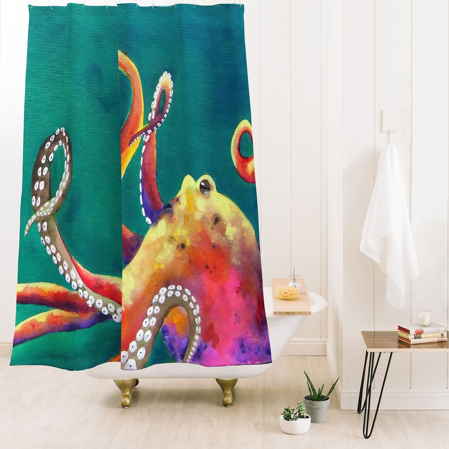 Clara Nilles Mardi Gras Octopus Shower Curtain