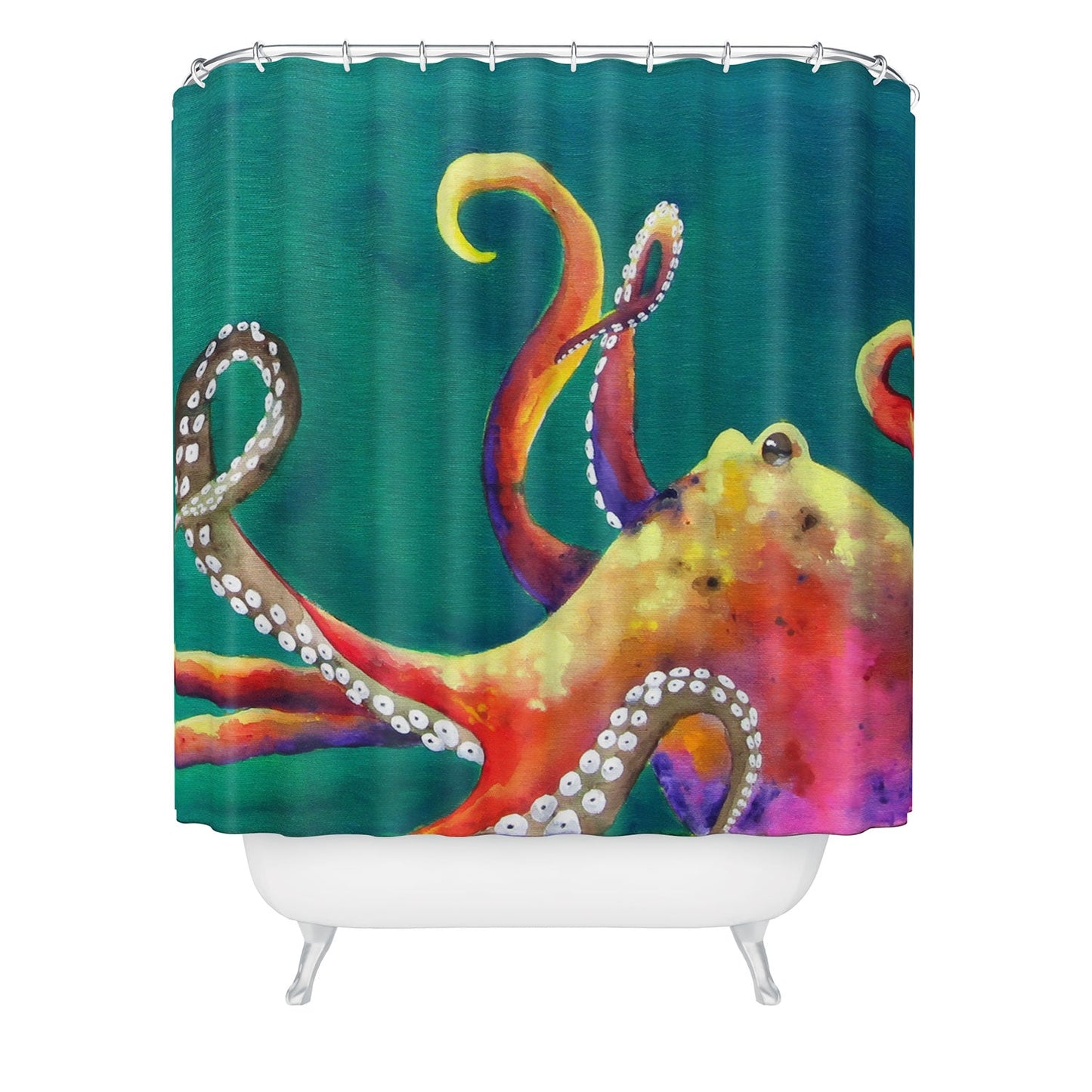 Clara Nilles Mardi Gras Octopus Shower Curtain