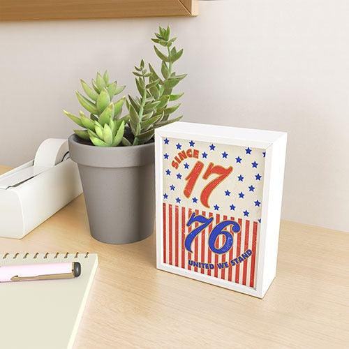 DENY Designs 1776 Stars Framed Mini Art Print