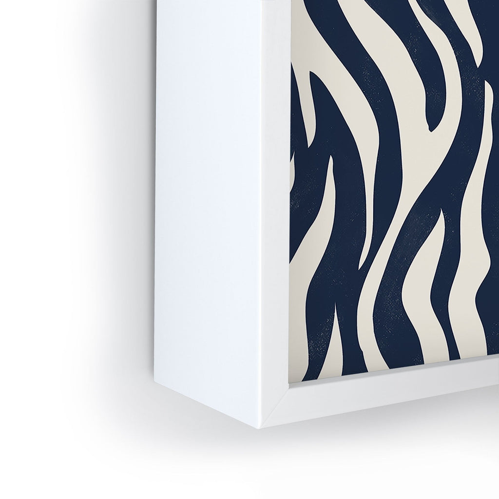 Avenie BR Navy Tiger Stripes Framed Mini Art Print