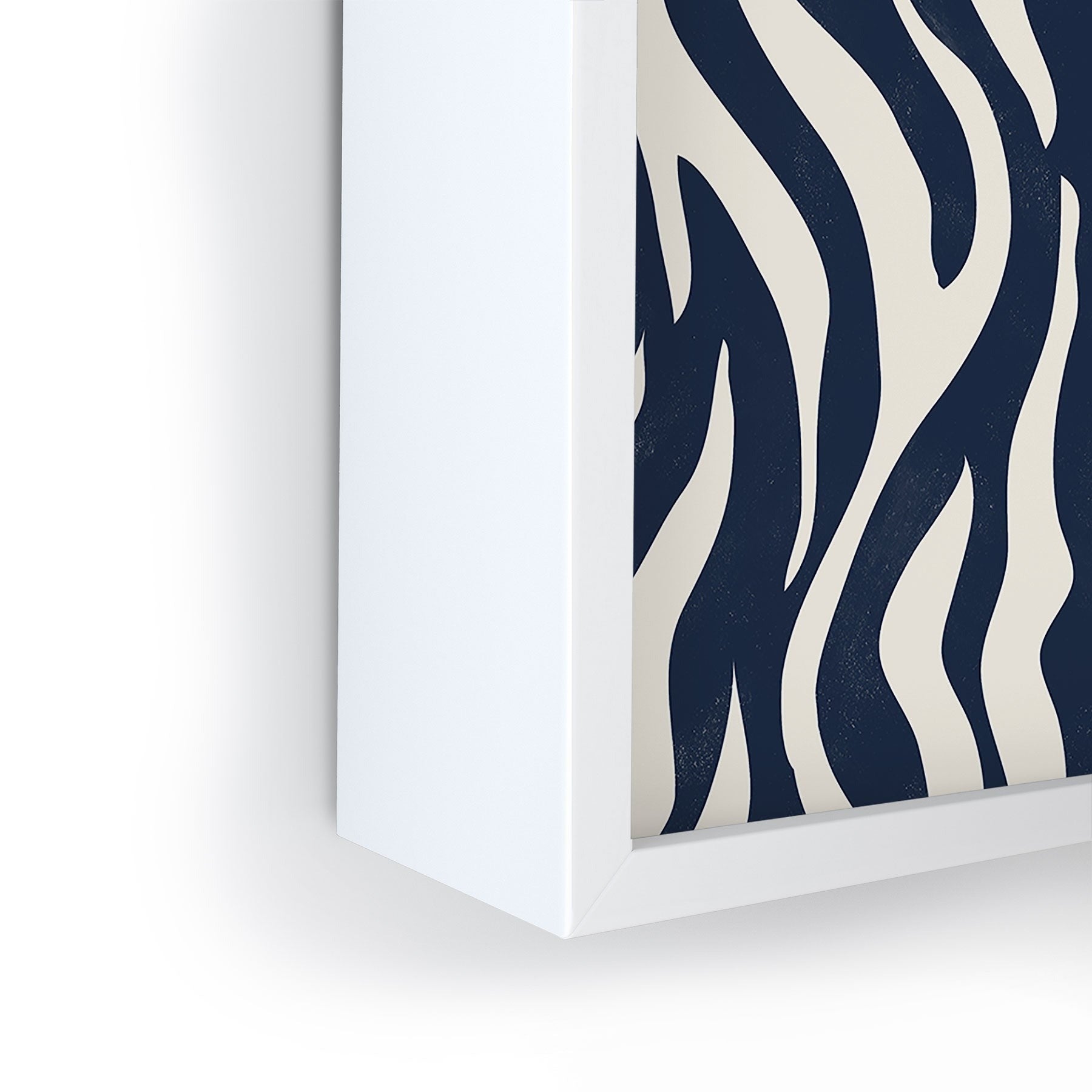 Avenie BR Navy Tiger Stripes Framed Mini Art Print
