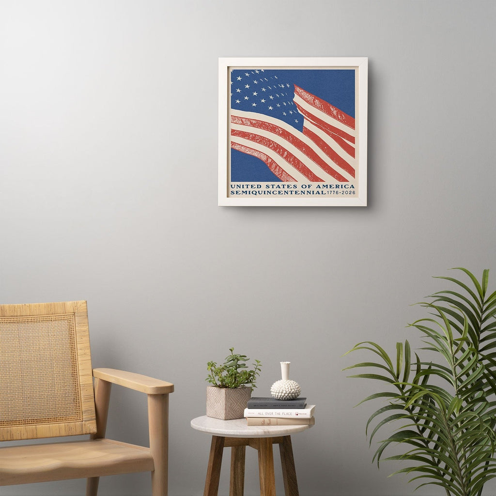 DENY Designs Stars n Stripes Semiquincentennial Framed Wall Art