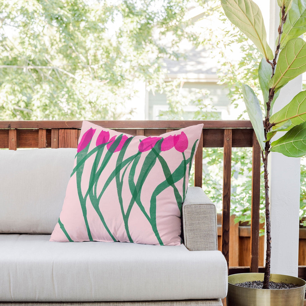 Garima Dhawan tulips 14 Outdoor Throw Pillow