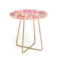 Ninola Design Botanic Retreat Coral Reef Crab Lobster Red Round Side Table