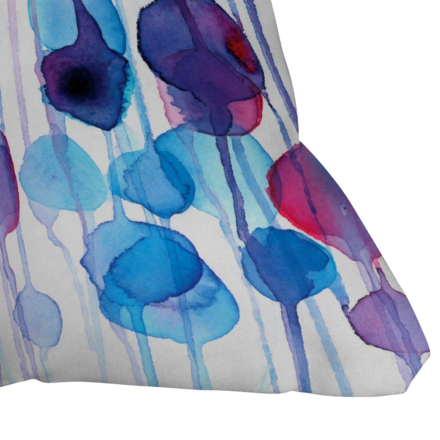 CMYKaren Abstract Watercolor Throw Pillow