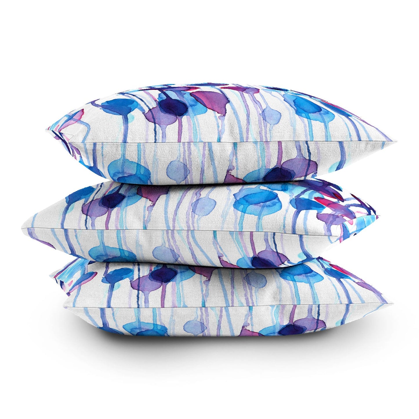 CMYKaren Abstract Watercolor Throw Pillow