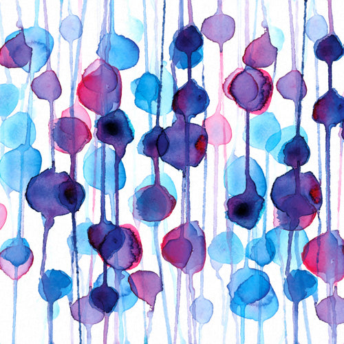 CMYKaren Abstract Watercolor Shower Curtain