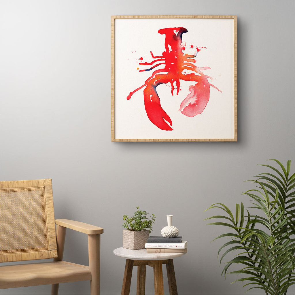 CMYKaren Lobster Framed Wall Art