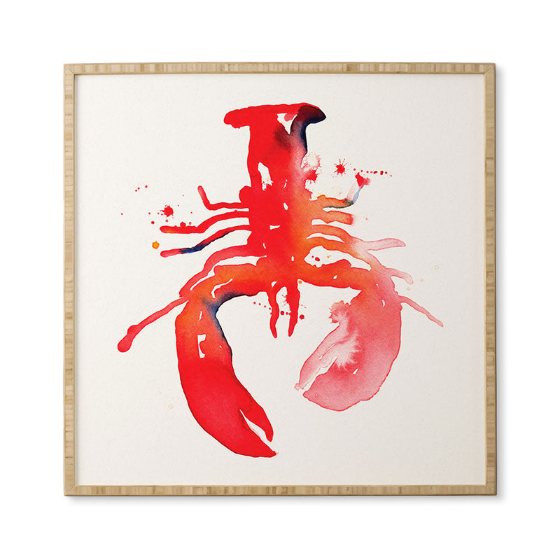 CMYKaren Lobster Framed Wall Art