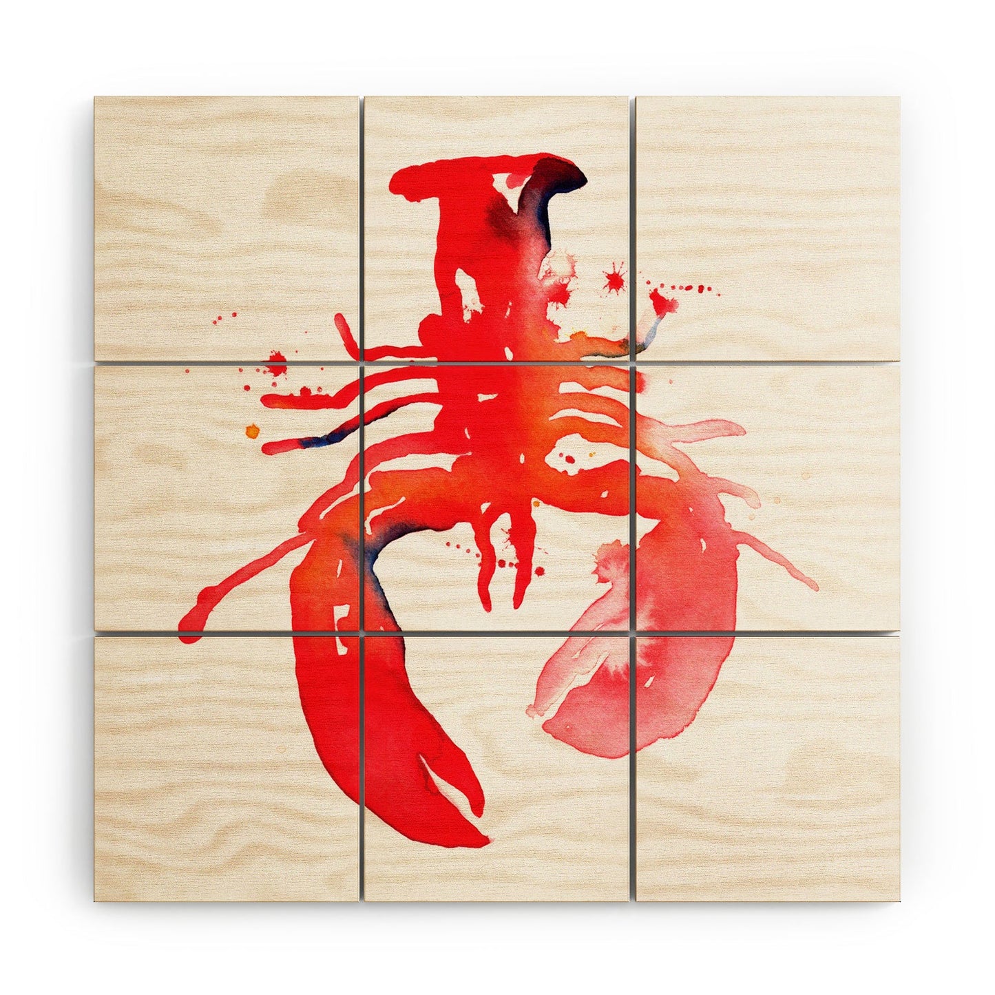 CMYKaren Lobster Wood Wall Mural